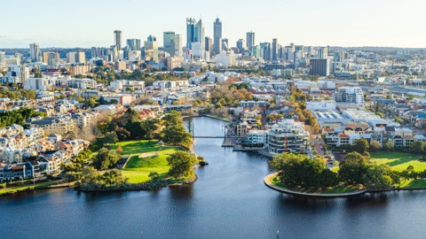 Image of Perth taking from the sky